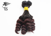 100% Brazilian Virgin Burgundy Ombre Human Hair Extensions Weft Aunty Funmi Style