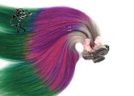 Stunning Rainbow Turkey Colored Human Hair Extensions 100% Non Remy Human Hair