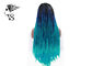 Trecce blu della scatola della parte anteriore di Ombre Syntheticlace, parrucca intrecciata africana lunga colorata dei capelli fornitore